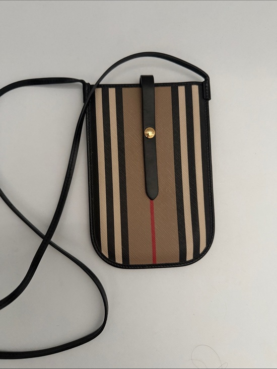 Burberry Handbags - Burberry Crossbody Phone Pouch - Black and Tan